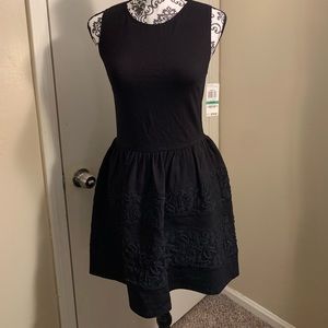 Bar III LBD sleeveless black skater dress NWT